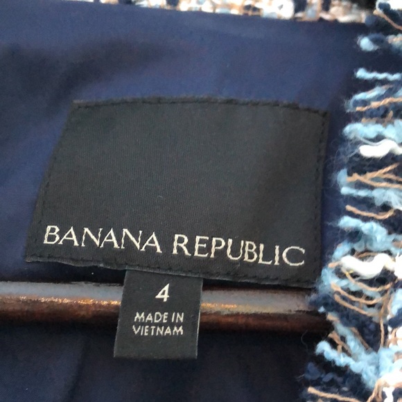 Tweed Blazer Blue w/Metallic Jacket Size 4 - Picture 3 of 7